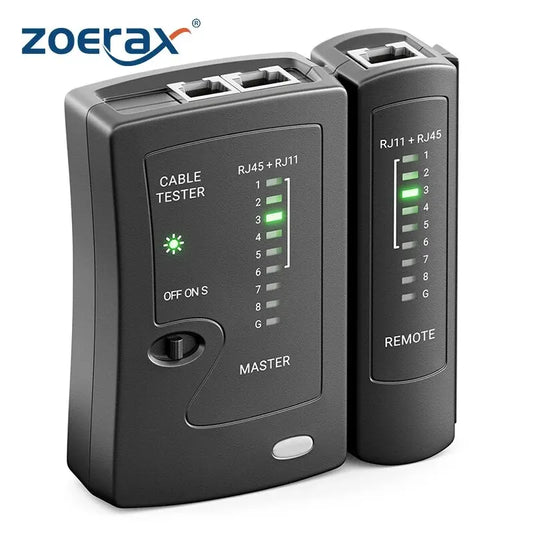 ZoeRax-Ethernet Cable Tester, LAN RJ45 Cat5 Cat6 Cat6a Cat7 UTP/Shielded Cable and RJ11 RJ12