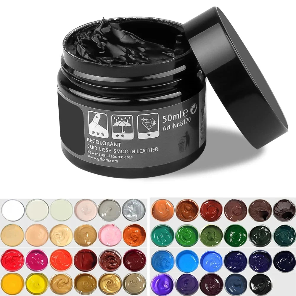 Car Leather Repair Kit, Liquid Skin Recoloring Balm, No Heat Repair Tool, Auto Seat Holes, Scratches, Cracks, Rips, Shoes Restoration Set