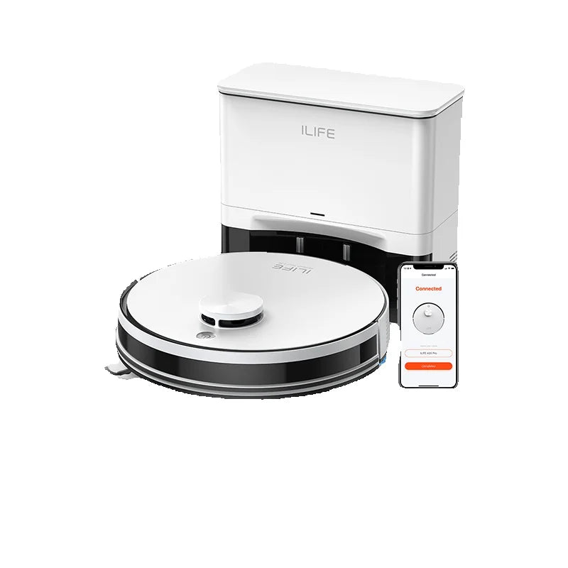 ILIFE-Robot aspirador A30 PRO, succión de 5000Pa, autovaciado, capacidad de 60 días, aplicación, control remoto, tiempo de funcionamiento de 180 minutos