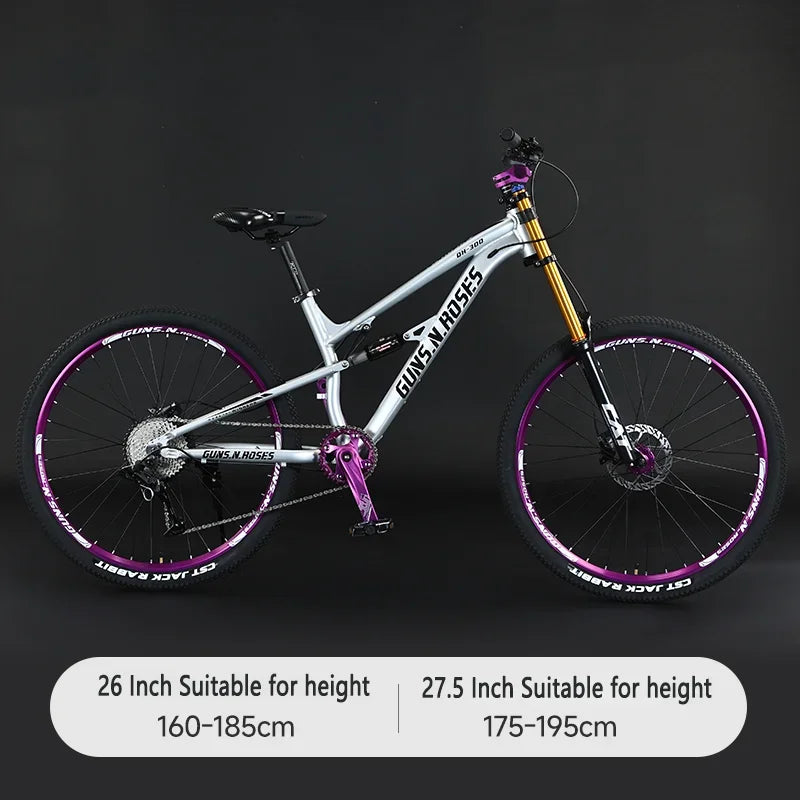 27.5-inch 10-speed Soft Tail Downhill Bicycle Shoulder Air Suspension Mountain Bike Oil Disc Brake Cross-Country Bicicleta