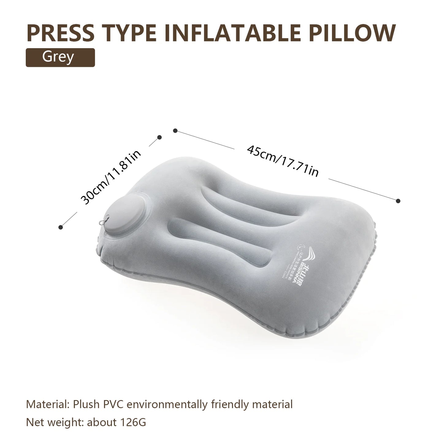 BISINNA - Portable Ultralight Inflatable Pillow for Camping, Travel, Hiking, Air Sleeping, Neck and Lumbar Support