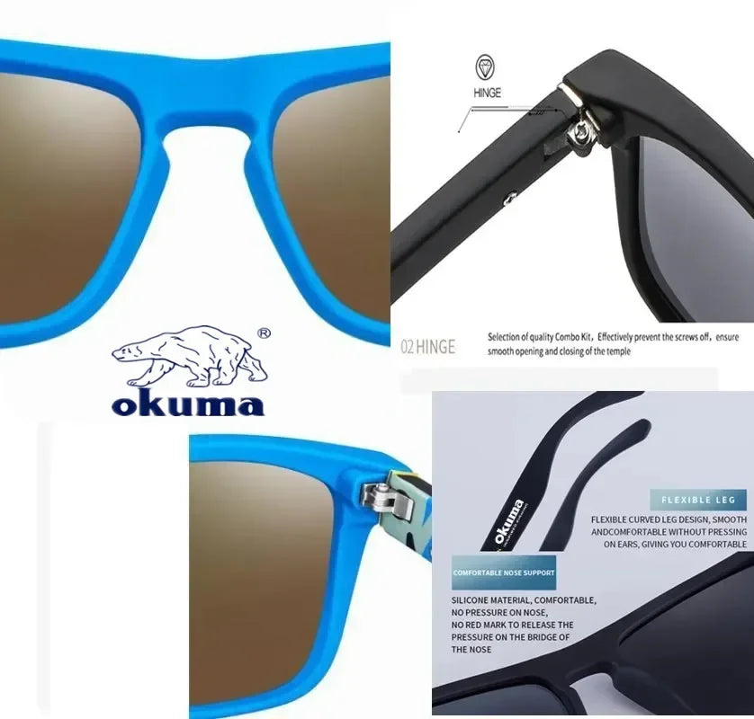 Lunettes de soleil polarisées UV400 — chasse, pêche, vélo, conduite extérieur, boîte en option