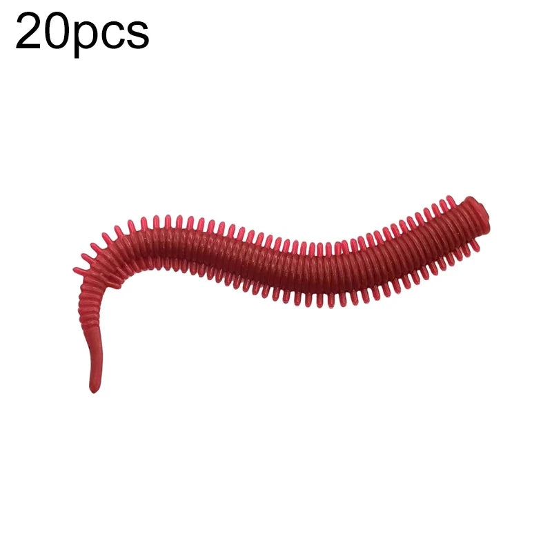 Ver de Sable TPE Pêche — Lot de 20 Pièces Appat Souple