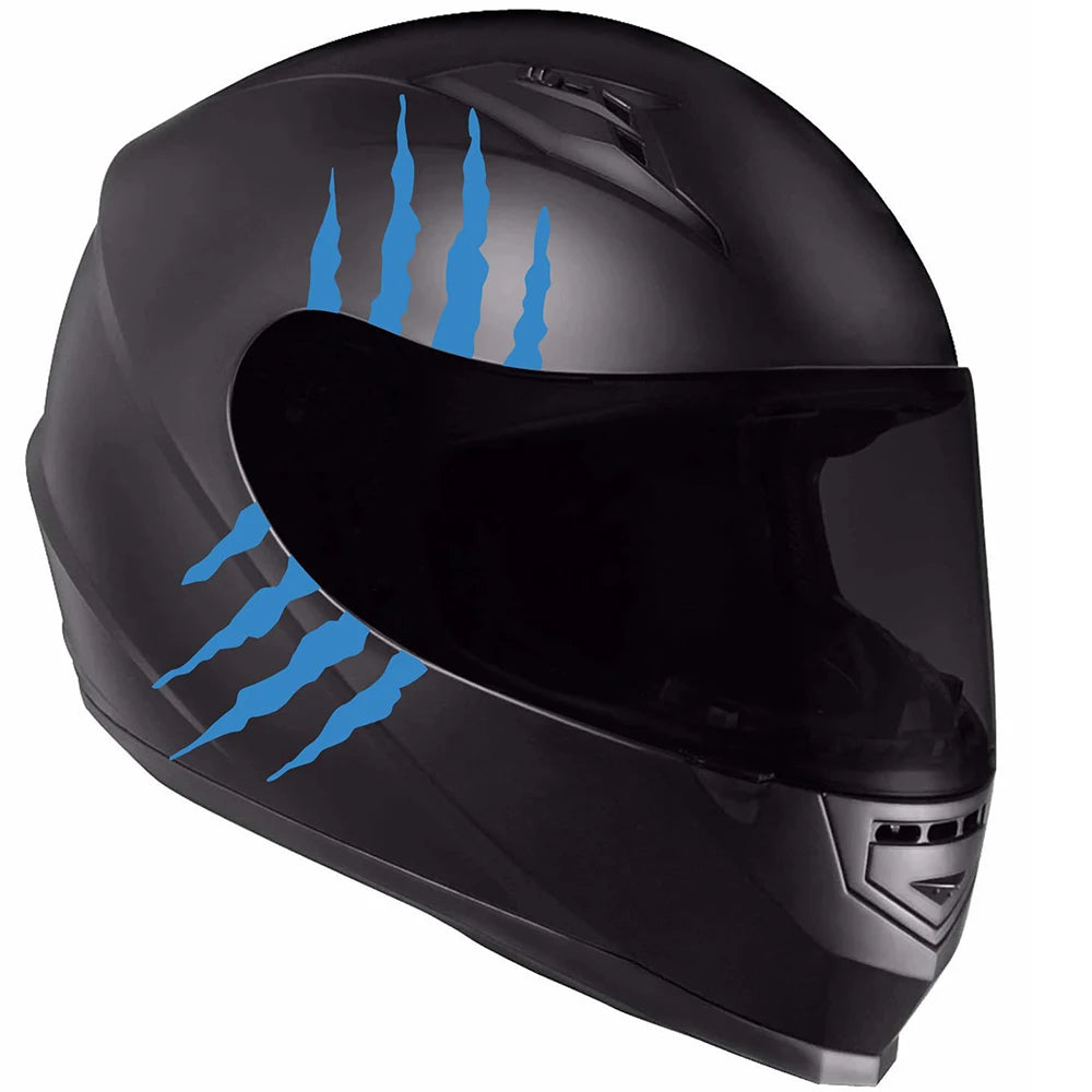 Autocollants personnalisés griffe fantôme pour moto — vinyle imperméable, carénage, casque, course