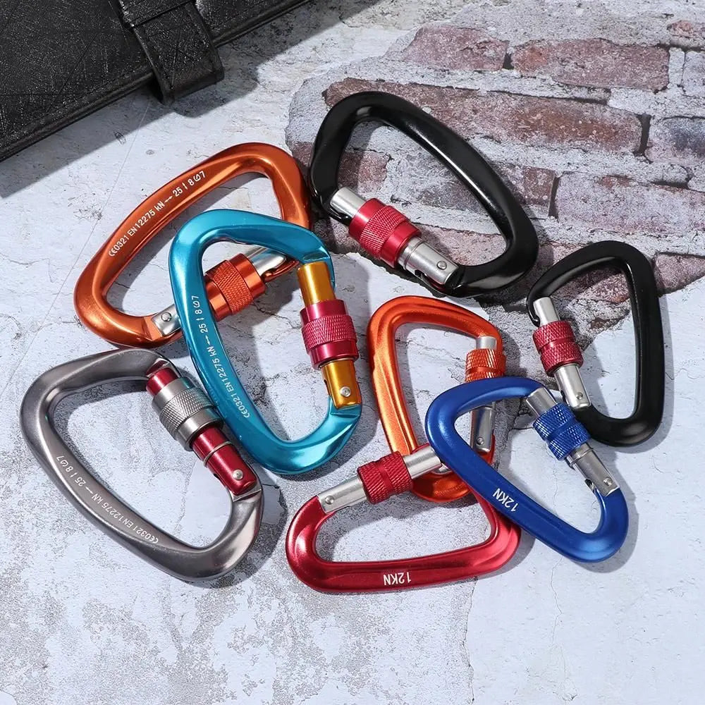 Accessoires de verrouillage principal de sécurité en aluminium de qualité, équipement de protection d'alpinisme, mousqueton professionnel, crochets pour clés d'escalade