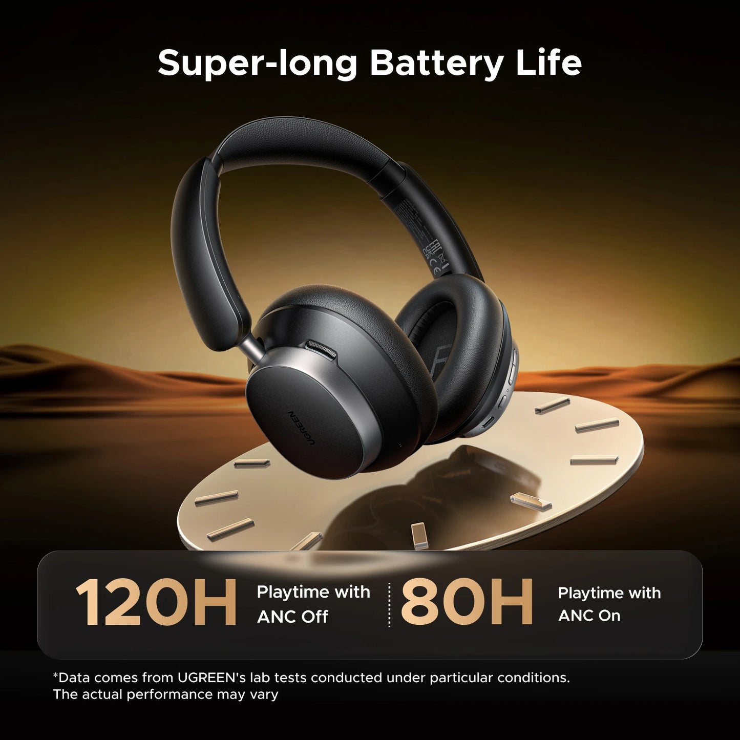 UGREEN Studio Pro 48dB ANC Wireless Over-Ear Headphones Bluetooth Earphones Active Noise Cancellation Hi-Res LDAC 120h Playtime