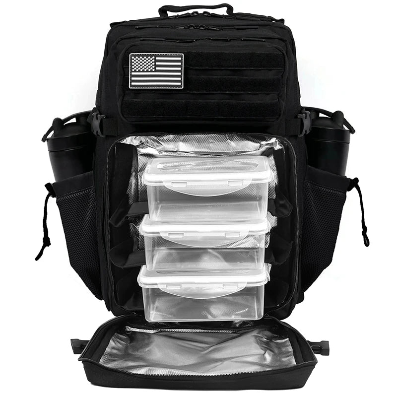 45L repas préparation gestion sac à dos gymnastique tactique étanche isolé déjeuner refroidisseur sac randonnée Camping voyage sac à dos