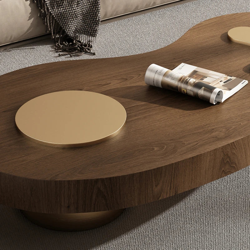 Mesas de centro modernas de nogal estilo europeo mesas de centro de sala de estar de madera de mediados de siglo Tavolino Salotto muebles para el hogar
