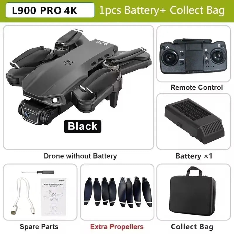 L900 Pro SE MAX 4K GPS Drone, Professional HD 5G WIFI 360° Dual Camera Brushless Motor Obstacle Avoidance RC FPV Quadcopter Drone