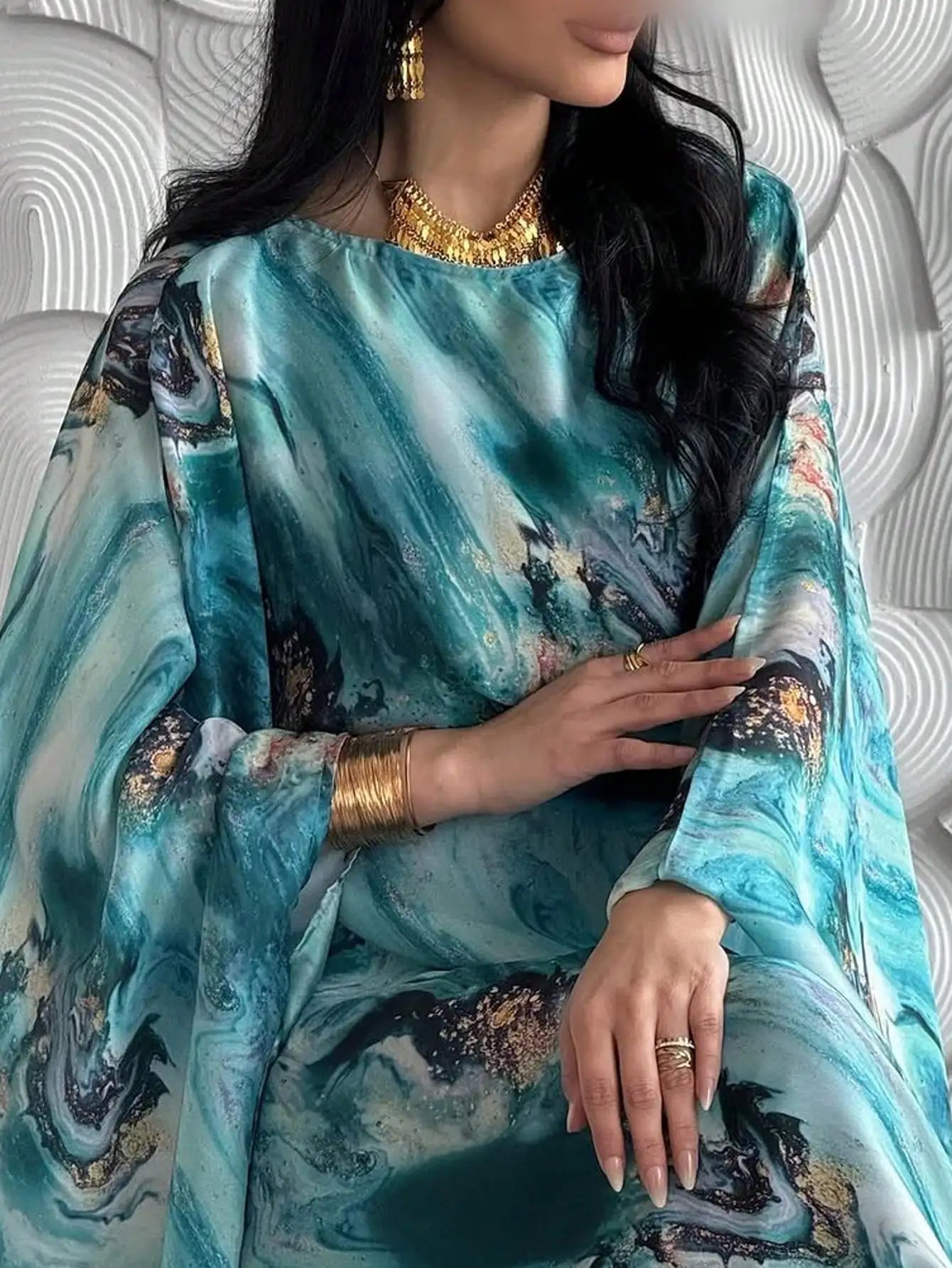 Abayas – robe de soirée ample à manches longues, pull du moyen-orient, caftans élégants pour femmes, Jilbabs, robes Maxi imprimées islamiques