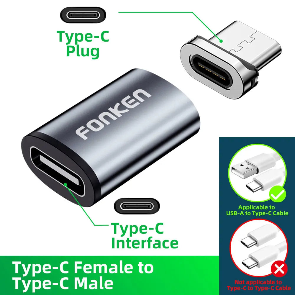 Connecteur Magnétique Adaptateur Téléphone — Micro USB Aimant Type C Android