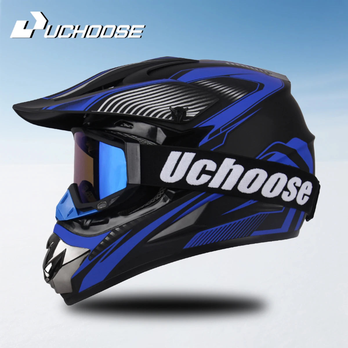 Casque Moto Motocross Enfants Tout-Terrain — Professionnel Lunettes Cadeau