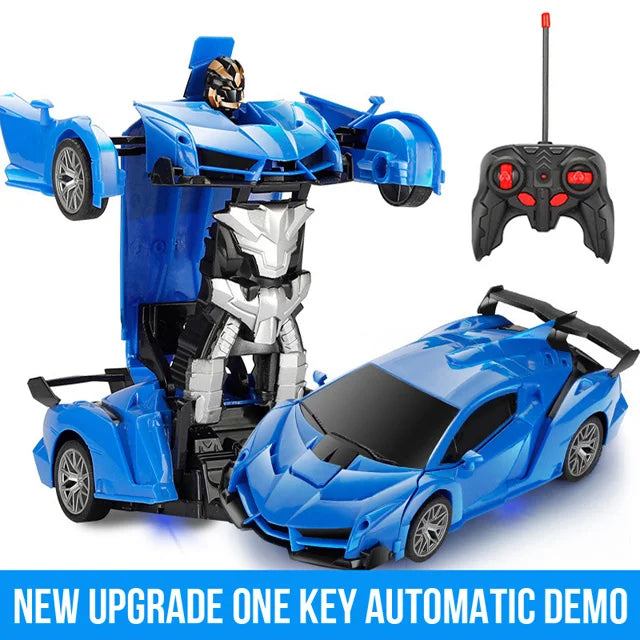 Coche eléctrico RC 2 en 1, robots de transformación, modelo de vehículo deportivo, juguetes para niños, coches de deformación RC geniales a distancia, juguete para niños, regalos