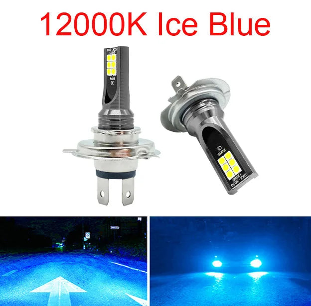 Super bright LED bulb for car and motorcycle, automatic fog lights, sauna light, H4, H7, H1, H3, H8, H9, H11, 9005, 9006, HB3, HB4, 12V, 24V, 80W, 2 pieces
