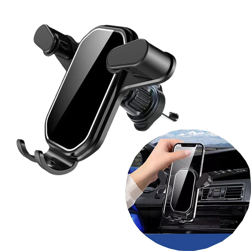 Nuevo soporte de teléfono de coche por gravedad, Clip de ventilación, soporte de teléfono móvil, soporte GPS para Smartphone, teléfono móvil iPhone
