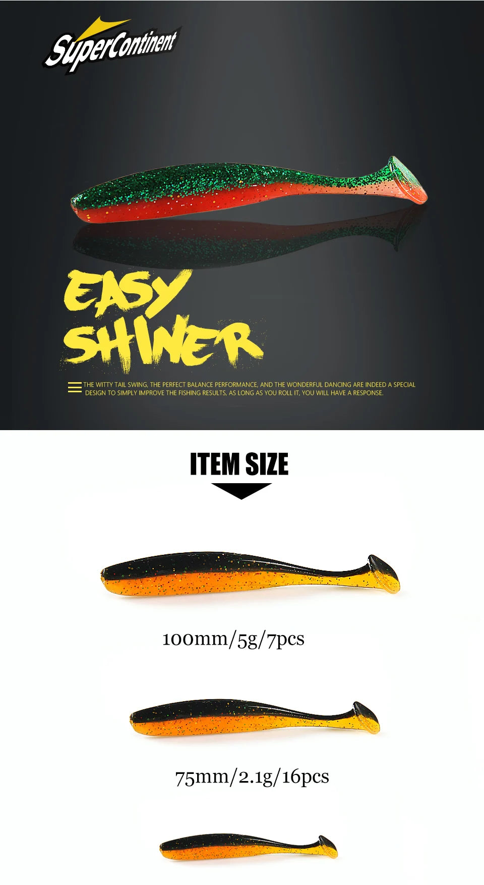 Leurre Brillant Supercontinent — 5cm / 7.5cm / 10cm Swimbait