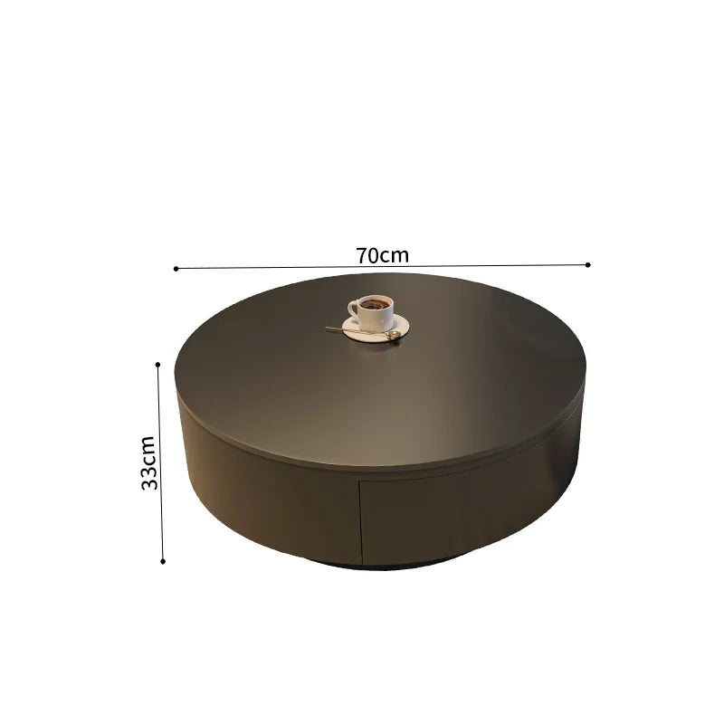 Table basse ronde de salon en acrylique minimaliste — pour filles, restaurant, livres