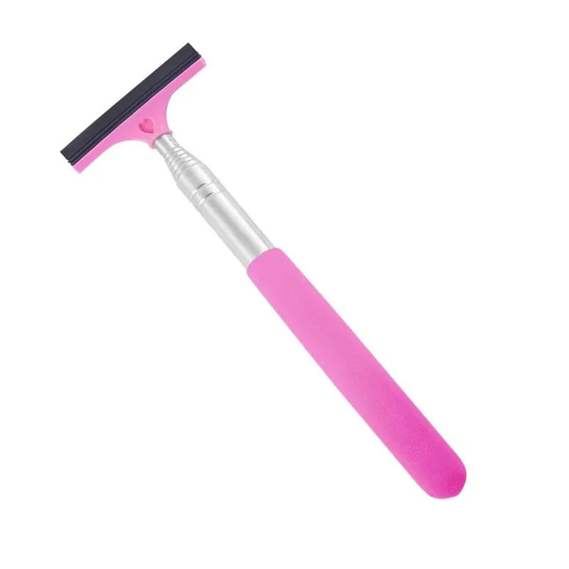 Essuie-glace de rétroviseur de voiture, poignée télescopique, essuie-glace de rétroviseur de voiture, outils de nettoyage de vitres automobiles durables en acier inoxydable, brosse de nettoyage
