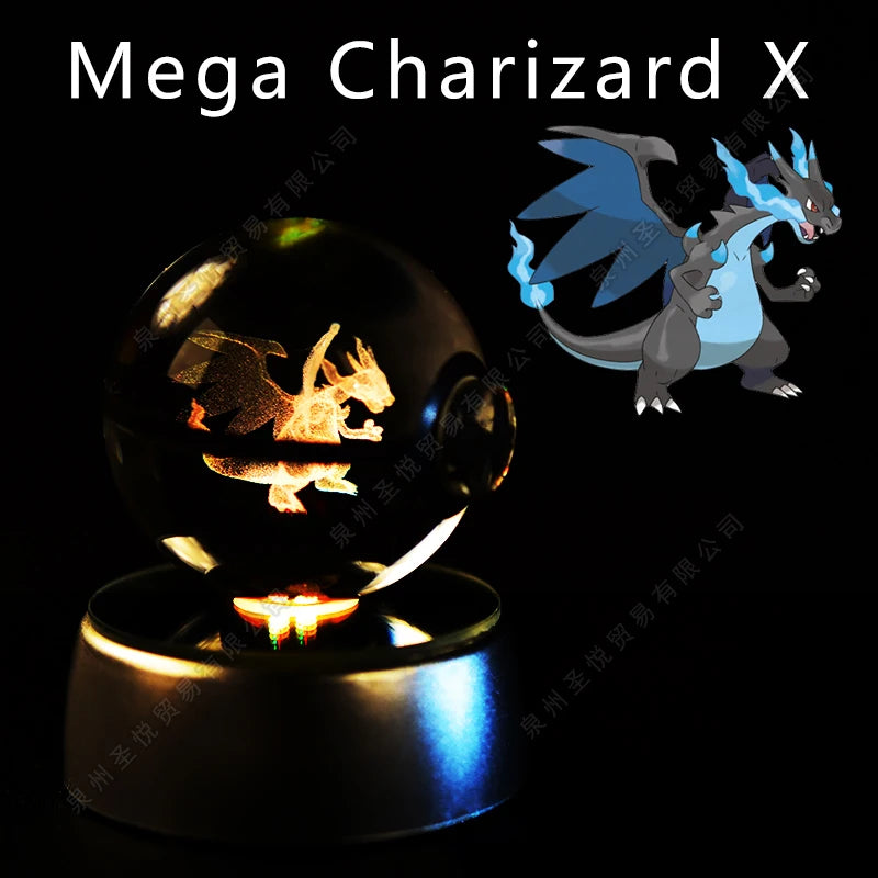 Boule de cristal 3D veilleuse — lampe en verre, statue, cadeau d'anniversaire pour enfants