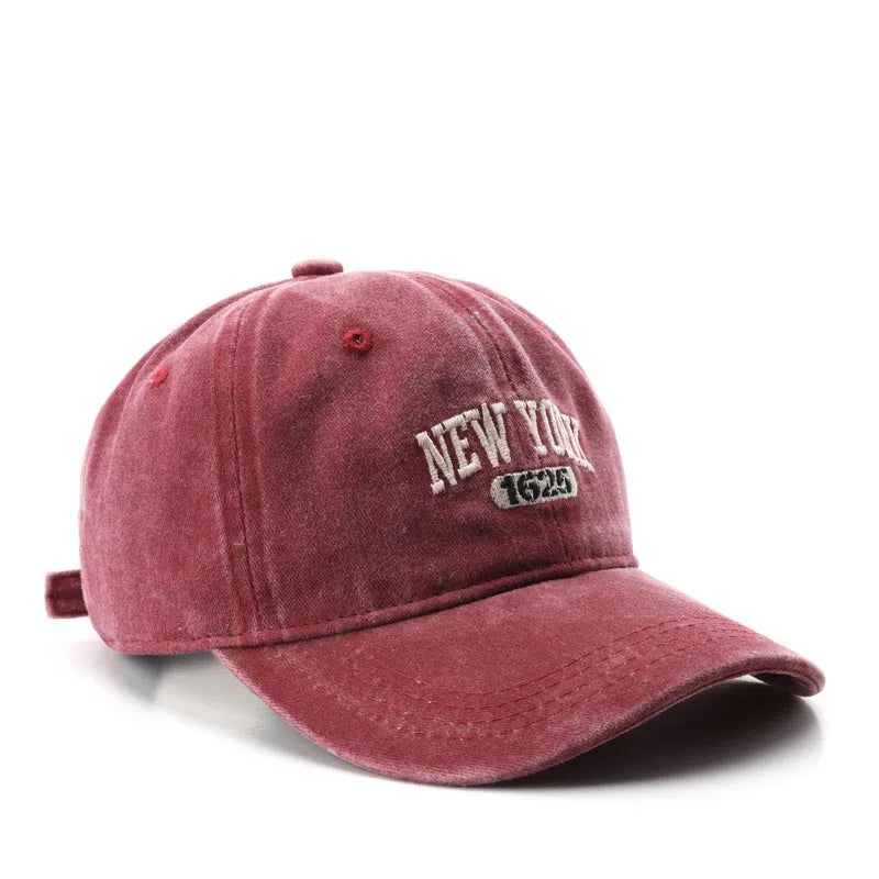 Casquette de baseball lettre brodée — hommes, femmes, mode, vintage, solide, sports plein air, réglable, snapback