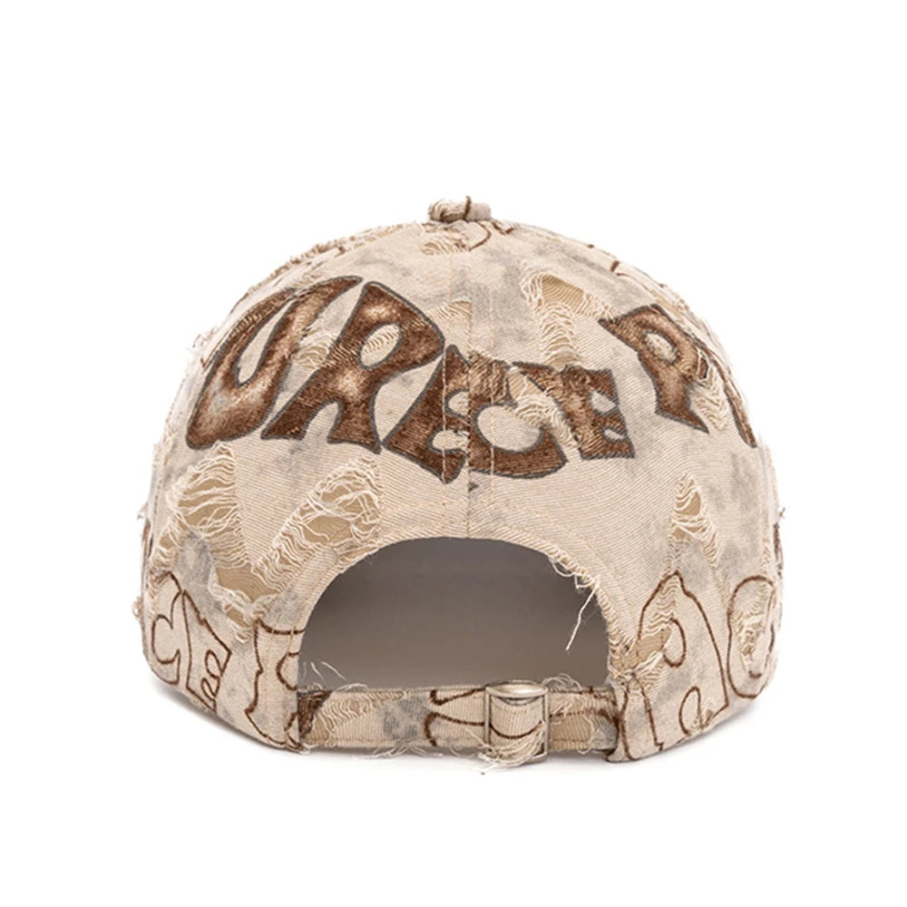 FS Fashion Brown Letter Baseball Cap for Men, Women's Luxury Hat, Casual Trucker Cap, Hip-Hop Streetwear Caps, Women's Cap