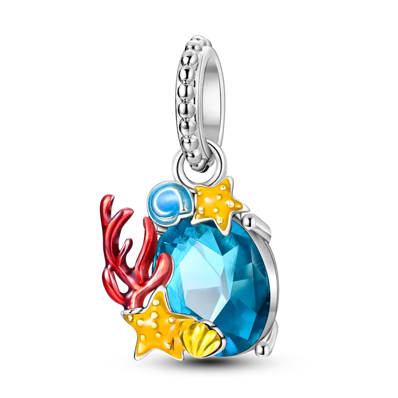 Breloques en argent Sterling 925, pendentifs en perles, arbre de vie, tortue, amour, pierres précieuses, tournesol, pour femmes, Bracelet, bijoux cadeau, nouvelle collection