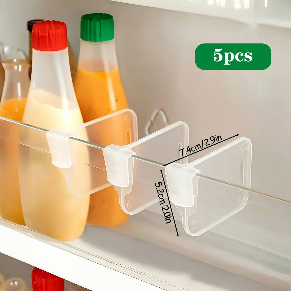 Clear and Sturdy Refrigerator Organizer, 5 10 15 20 Pieces, Adjustable Dividers, Fridge Storage, Kitchen Cabinets, Space-Saving Compartments