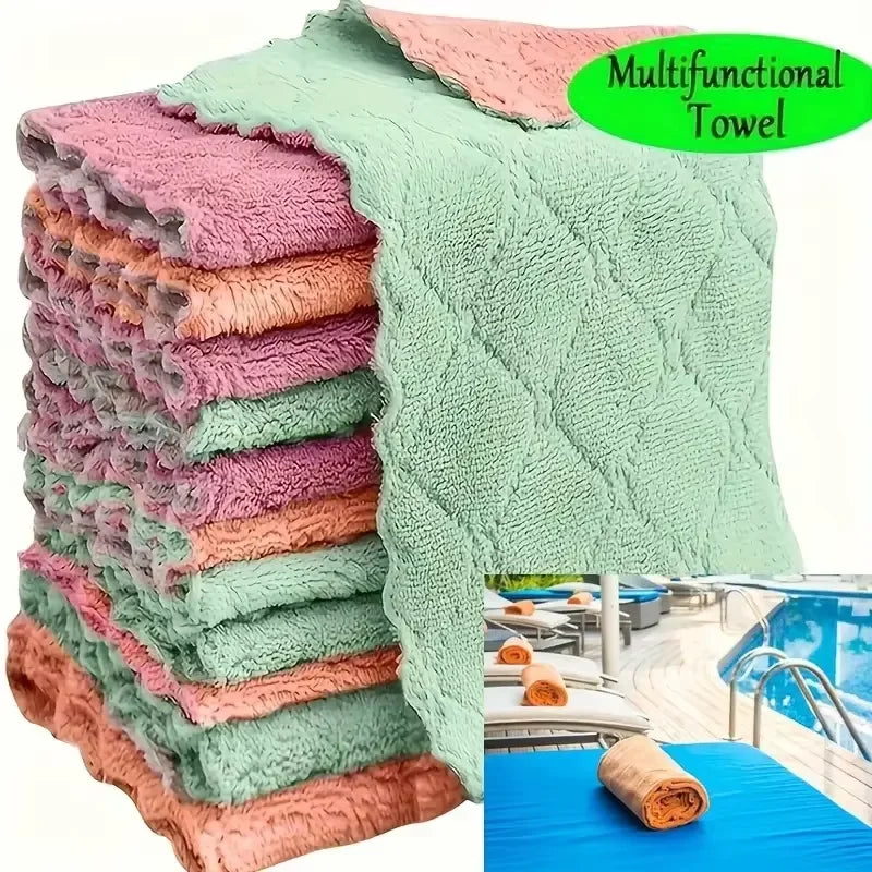 Juego de rejillas absorbentes, suaves y antimanchas, de microfibra, toallas de cocina, gris claro, 5 piezas, 10 piezas, 20 piezas