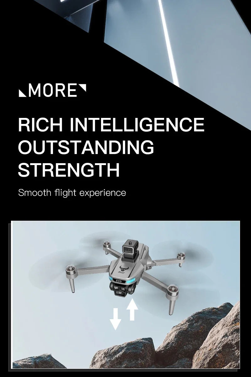 Drone GPS 8K professionnel — évitement d'obstacles, télécommande grand écran, pliable, moteur brushless