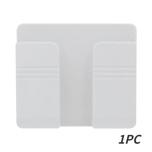 Boîte de rangement murale multifonction, 1 à 4 pièces, organisateur sans poinçon, télécommande TV, bricolage, prise de téléphone portable, support de charge