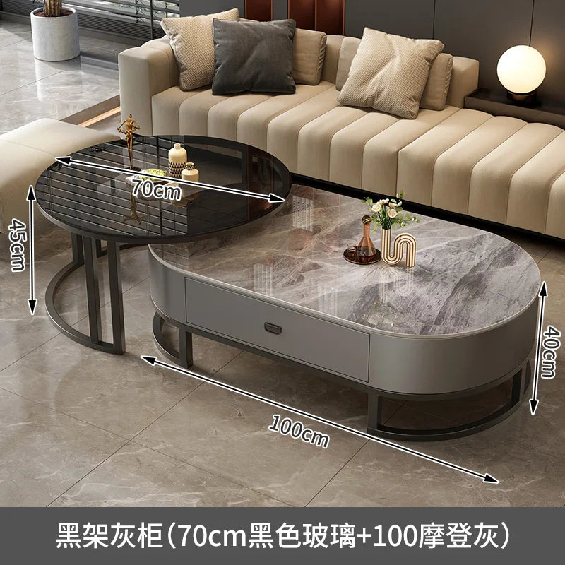 Tables basses extensibles rondes modernes — minimalistes, design livre, meubles salon