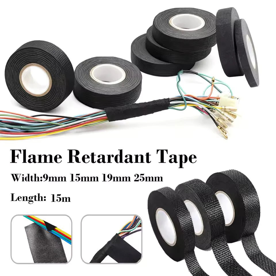 Cinta ignífuga, cinta de parrilla adhesiva Coroplast, cable de coche, protección de telar SFP, 15 metros