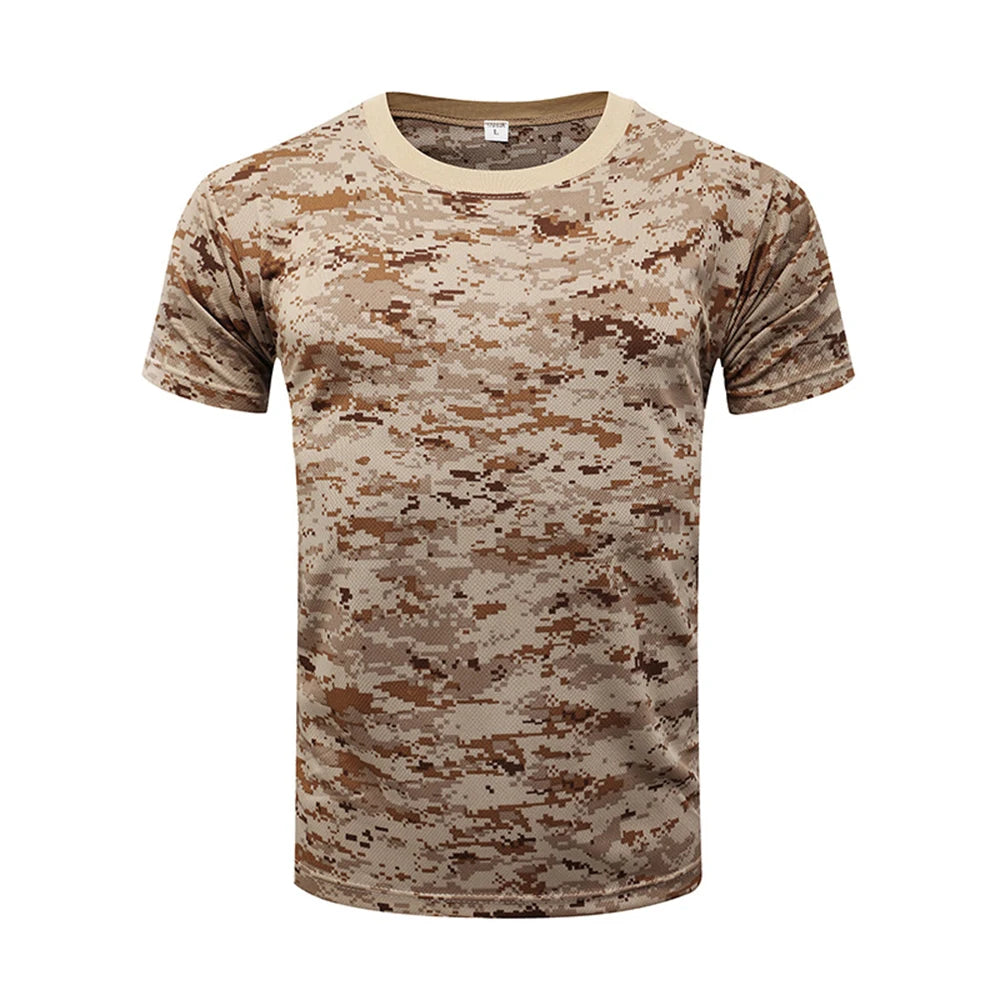 CamSolomon-T-shirt à manches courtes et col rond 3D pour hommes, vêtements de plein air, t-shirts de sport décontractés, mode de rue, été