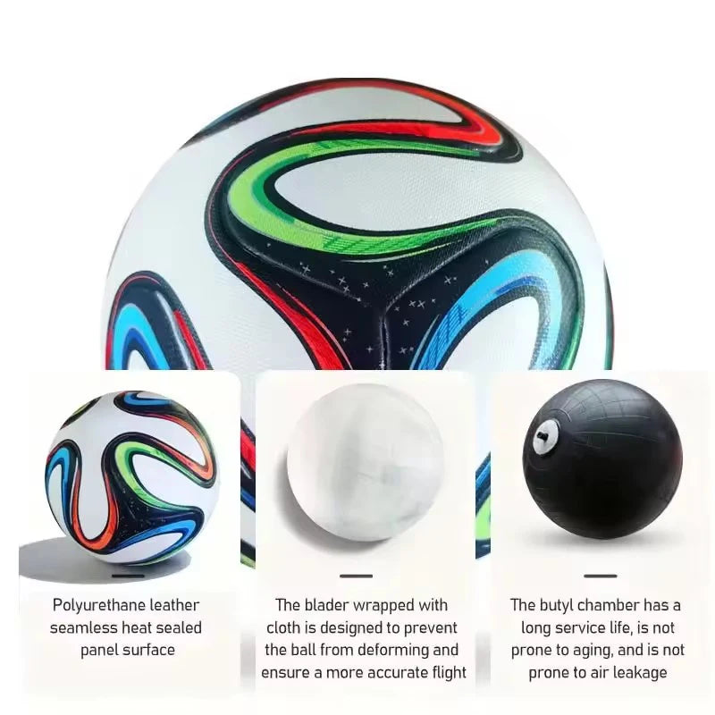 Ballon de Football PU Taille 5 Renforcé — Professionnel Entraînement & Match Équipe