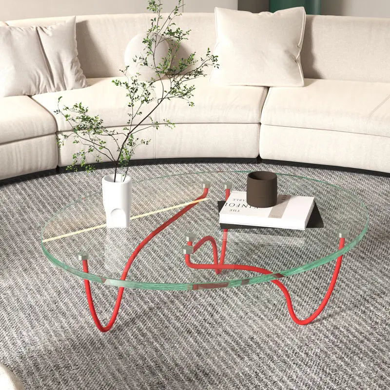 Mesa auxiliar transparente y sencilla, moderna, de metal, única, de cristal de alta calidad, nórdica, italiana, delgada, para muebles auxiliares de salón