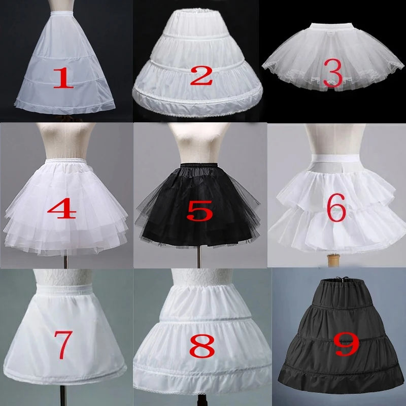Enagua de flores para niñas, falda interior de Cosplay, fiesta infantil, falda tutú de Ballet Lolita, Enaguas Sottogonna Mini