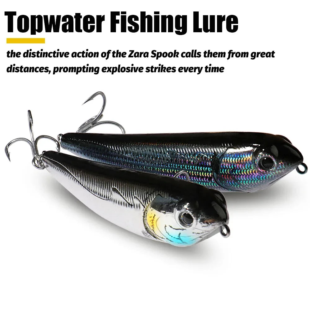 Marcher le chien Topwater leurre de pêche 15g 11 cm flottant crayon appât 3D Swimbait crochet Popper Pesca Wobbler vairon équipement manivelle