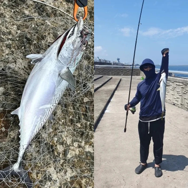 1PC Leurre de pêche à la jigging en métal, appât dur à descente rapide, 60/80/100/200/250/300G, lancer en eau salée, rivage, pour thon, bar