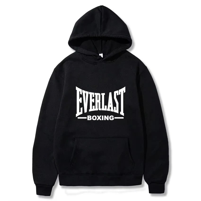 EVERLAST men's hoodies casual loose hooded pullover Simple impression numeral evaluation sports advocatecontracted