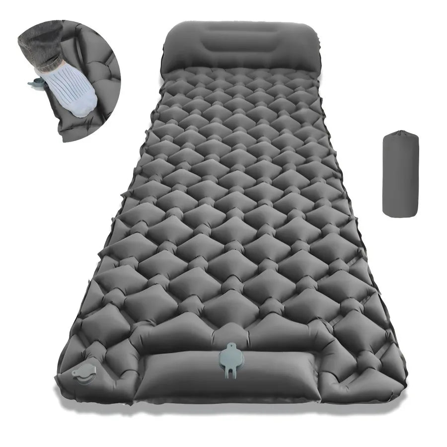 Tapis de couchage pliant pour Camping en plein Air, matelas gonflable de plage avec oreillers, tapis d'air ultraléger pour voyage et randonnée, nouveau