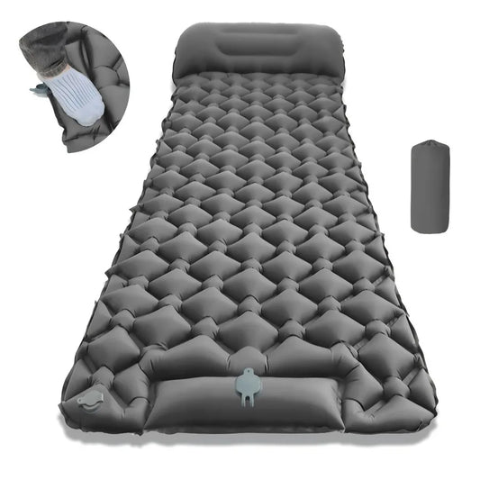 Tapis de couchage pliant pour Camping en plein Air, matelas gonflable de plage avec oreillers, tapis d'air ultraléger pour voyage et randonnée, nouveau