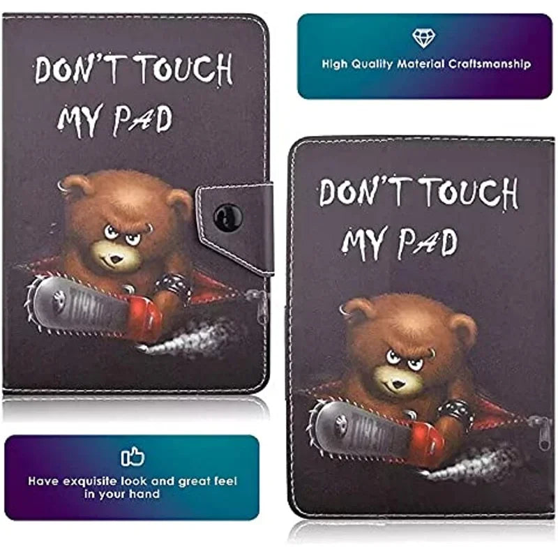 Estuche universal para tableta de 7" 8" 10.1", funda para tableta de 8 pulgadas 10 pulgadas, cubierta de soporte de cuero PET para Android/iOS/Windows de 7-10.5 pulgadas Capa