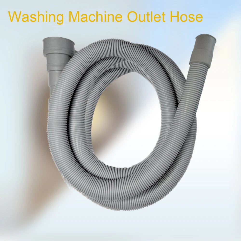 Washing Machine and Dishwasher Drain Hose Kit, including Flexible Corrugated Hose, Extension Adapter and Hose Clamp, 1 Piece