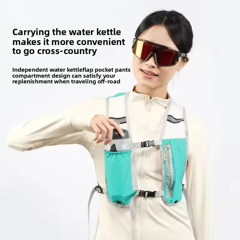 Ventes d'usine course hydratation gilet sac à dos pour randonnée cyclisme Marathon léger eau poitrine Pack avec poche de rangement pour téléphone