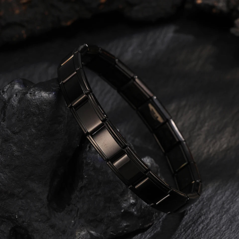ChimSquare-Italian Stainless Steel Bracelets for Women and Men, Birthday Party Jewelry, Hiphop, Metal Skeleton, Stretch Gift