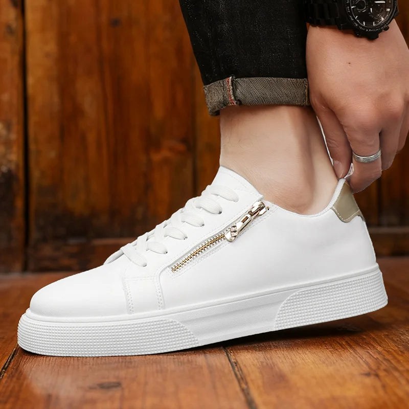 Casual athletic shoes for young men, Korean style, breathable and versatile, white, large size, new Spring-Autumn 2026 collection