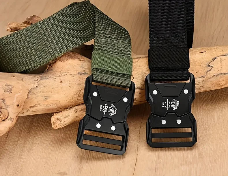 Ceinture militaire pour hommes, chasse en plein air, tactique, alpinisme en plein air, multifonctionnelle, tactique, toile de Nylon tissée, ceinture de pantalon