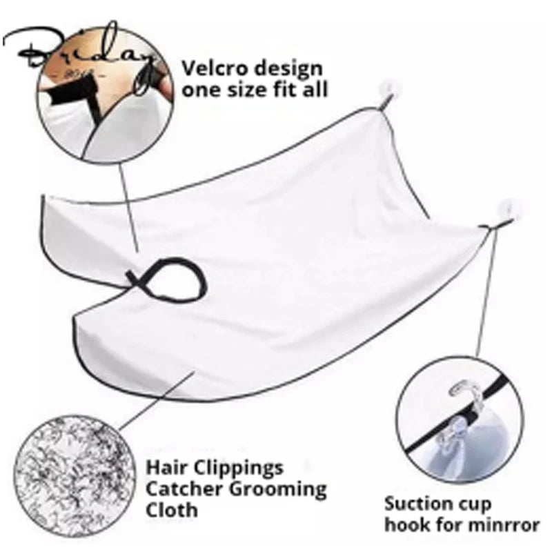 Tablier de Rasage avec Ventouses — Accessoire Coiffure Barbe Style Moderne
