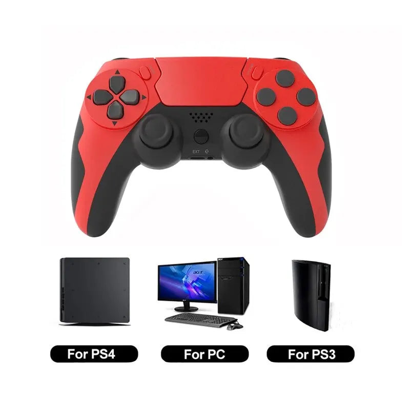 Manette de jeu sans fil avec gyroscope à six axes — compatible consoles et PC, double vibration, joystick