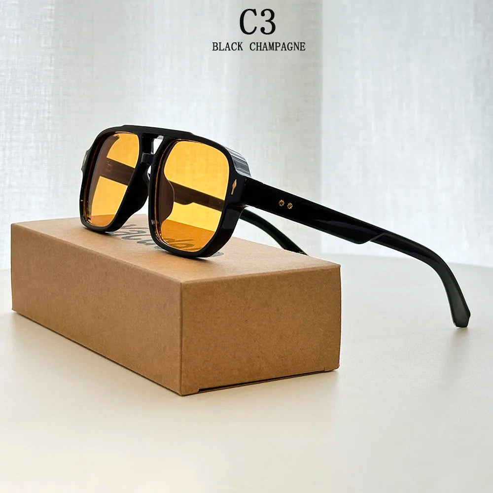 Men's Square Sunglasses Vintage Fashion Retro Women's Sunglasses Trendy Gafas De Sol Hombre Lunette Soleil Femme Drop Shipping